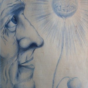 Varázsgömb / Magic Sphere (1984, grafit, 28,5 cm x 41,5 cm)