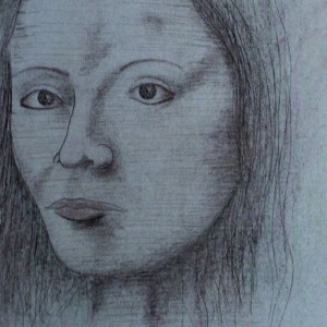 Kancsika / Squint-eyed (1980, tus, 20,5 cm x39,5 cm)