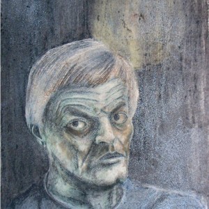 Nagy László / Nagy László (1981, zsírkréta, 29,3 cm x 41,5 cm)