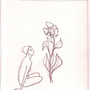 A nagy virág / The Big Flower (1982, tus, 20,8 cm x 24,5 cm)