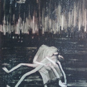Piéta - Stettner Béla rajza alapján / Piet - After the Drawing by S. B. (1983, akvarell, 35 cm x 50 cm)