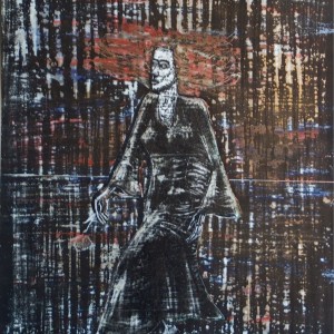 Cigánylány 1 / Gipsy Girl 1 (1986, tus-tempera, 27,8 cm x 36,5 cm)