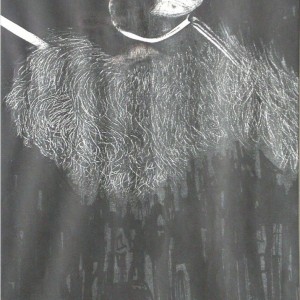 Igazlátó / Viewer (1989, tus, 20 cm x 28 cm)